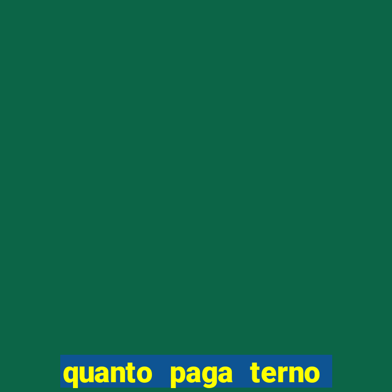 quanto paga terno da loteria federal